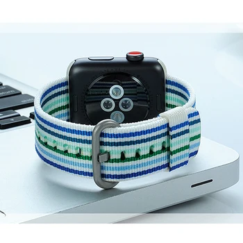 Sporto Diržu, Apple Watch Band 44mm 40mm 42mm 38mm iwatch serijos 6/5/4/3/2/1 apyrankę Austi Nailono apyrankė priedai