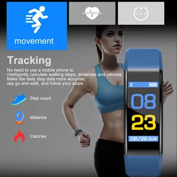 Sporto Išmaniųjų Laikrodžių Apyrankės Fitness Tracker Žiūrėti Sveikata Širdies Ritmo Grupė Kraujospūdis Vandeniui Smart Apyrankę Smartband