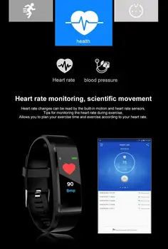 Sporto Išmaniųjų Laikrodžių Apyrankės Fitness Tracker Žiūrėti Sveikata Širdies Ritmo Grupė Kraujospūdis Vandeniui Smart Apyrankę Smartband