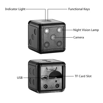 SQ16 Mini Kamera 1080P HD Mini Kamera Mikro Kamera, Naktinis Matymas, Judesio Aptikimas DVR Recorder, Vaizdo Diktofonas Cam