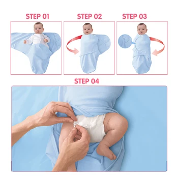 Stebuklas Kūdikių 60cm Medvilnės Kūdikių miegmaišis Kūdikiams Sleepsacks Suvystyti Naujagimiai, Baby Wrap Stabdžių Tipi Antklodė 0-6 Mėnesiai