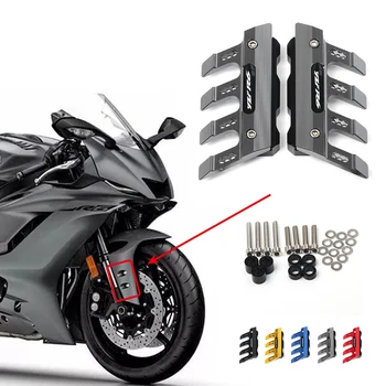 Su Logotipu Yamaha R6 YZF-R6 Motociklų Priedai CNC Aliuminio Priekiniai Mudguard Anti-Drop Slankiklį Raštas Dangtis