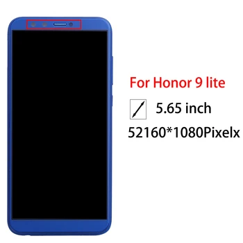 Su Rėmu Už Garbę 9 Jaunimo Edition Visiškai LCD Ekranas + Touch Ekranas skaitmeninis keitiklis Asamblėjos Huawei Honor 9 Lite LCD + Rėmelį