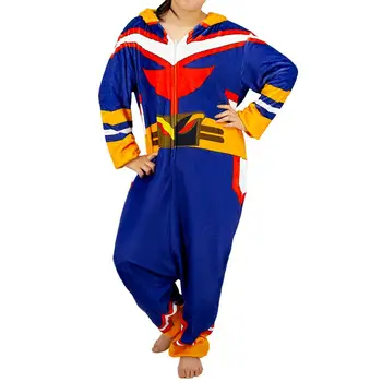 Suaugusiųjų Onesie Cartoon Mano Herojus Akademinės Bendruomenės Pižama Sleepwear Cosplay Kostiumas