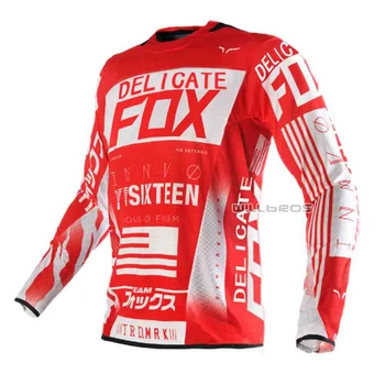 Subtilus Fox 360 Skrydžio Vyrų Jersey Kalnų Dviračių MTB DH MX ATV Dirtbike Bekelės Lenktynių Long Sleeve T-shirt