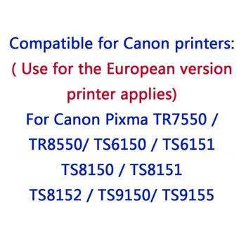 Suderinamas su Canon PIXMA TR7550 TR8550 TS6150 TS6151 TS8150 spausdintuvo Kostiumas SGN-580 CLI-581 PGI580 CLI581 Rašalo Kasetė