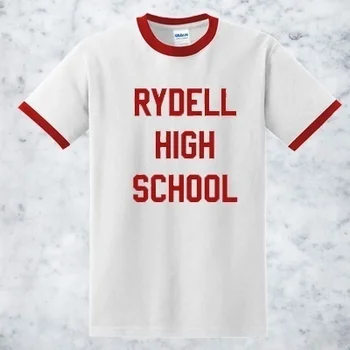 Sunfiz YF Moterų Marškinėlius Rydell vidurinės Mokyklos Raidžių Spausdinti Atsitiktinis Medvilnės Juokingi Marškinėliai Baltos Viršų Tee Hipster Plius Dydis Camiseta