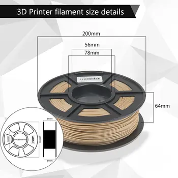 SUNLU Medienos PLA 3D Spausdintuvo Kaitinimo natūralaus Medžio Gijų 1.75 mm 1KG(2.2 LBS) Ritės Matmenų Tikslumas +/- 0.02 mm