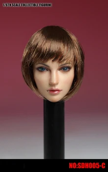 SUPER ANTIS 1/6 Moterų Galvos Formuoti Trumpų Plaukų Europos Grožio Galvos Skulptūra Nulipdyta Skulptūra Modelis SDH005