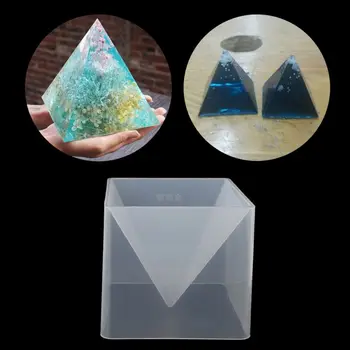 Super Piramidės Silikono Formų Dervos Amatų Papuošalai Kristalų Pelėsių Plastikinis Rėmas