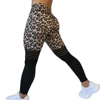 Suspaudimo kelnės moterims Leopard antblauzdžiai moterų stora sporto treniruotės sporto važiavimo dviračiu, bėgimas, joga 2020 naujas