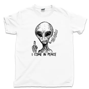 Svetimų Aš Atėjau Į Taikos Marškinėliai Nežemiškos Ufo Plotas 51 Roswell Erdvėlaivis 2019 Nauja, T-Marškinėliai Vyrams, Drabužiai Aukštos Kokybės Marškinėliai