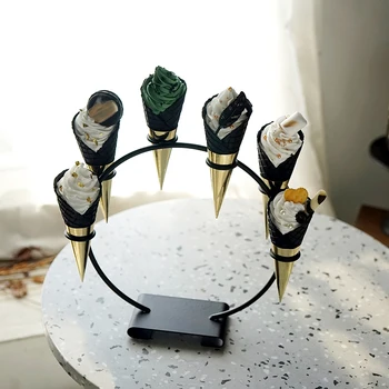 SWEETGO Ledų turėtojai, metalo, ketaus, desertas stovi 6 skylę tortas desertiniai įrankiai, 30cm white/black/Champagne saldainis/stumdomos lentynos pyragas