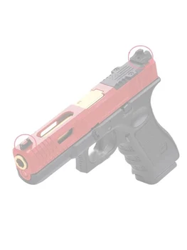 Taktinis 230 Optinio Pluošto Priekinis ir Galinis Žvilgsnio Nustatyti Kovos su Glock Akyse v3 tinka Glock Gen 3 ir 4 Medžioklės Reikmenys