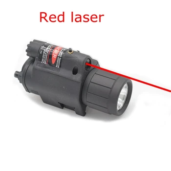 Taktinis Pistoletas Šviesos + Raudona Lazerio Akyse Ginklas LED Žibintuvėlis Šviesos Glock 17 19 22 20 23 31 37