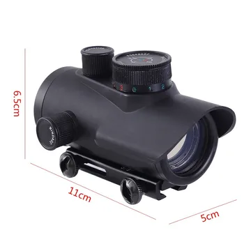 Taktinis Red Dot Akyse 1X30mm taikymo Sritis Holografinis 11mm & 20mm Weaver Geležinkelių Karinės Optika Riflescope Medžioklės Red Green Blue Dot