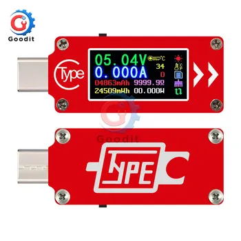 TC64 QC2.0 QC3.0 Tipas-C spalvotas LCD ekranas USB Voltmeter Ammeter Įtampa Srovės Matuoklis Multimetras Baterijos Kroviklį Power Bank USB Testeris