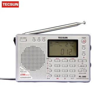 Tecsun PL-380 PL380 Visą Juostos Radijo Skaitmeninis Demoduliavimo PLL Stereo Portable Radio FM /LW/SW/MW DSP Imtuvas, Internet Radio
