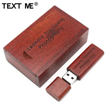 TEKSTAS MAN dovana pendrive mediniai+box Asmeninį LOGOTIPĄ, usb flash drive 4GB 8GB 16GB 32GB 64GB usb 2.0 fotografija