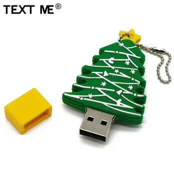 TEKSTAS MAN Kalėdų eglutė usb2.0 4GB 8GB 16GB 32GB 64GB pen drive USB 