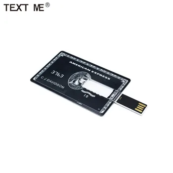 TEKSTAS MAN kūrybos Banko kortele, usb 2.0 64GB USB flash drive, pen drive 4GB 8GB 16GB 32GB memory Stick
