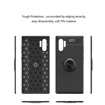 Telefoną Atveju Xiaomi Redmi 8 8A Atveju Bamperis Magnetinės Metalo Žiedas Turėtojas Minkšto Silikono atsparus smūgiams Atgal Atveju Redmi 8 8A Atveju