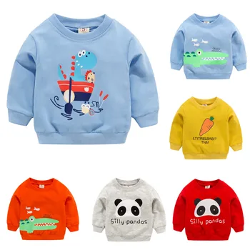 TELOTUNY Rudenį, Žiemą Vaikai Palaidinės Bamblys Vaikas Baby Girl Berniuko Drabužius ilgomis Rankovėmis Animacinių filmų Atspausdintas T-shirt Viršūnes Z0203