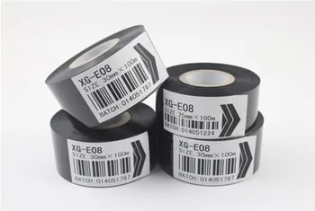 Terminio spausdintuvo juostelės rašalo terminio pernešimo juosta apvalus juodas diržas Kodas juosta XG-08
