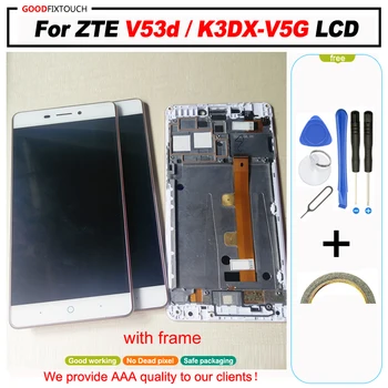 Testas gerai, ZTE V53d / K3DX-V5G LCD LCD Ekranas LCD Ekranas + Touch skaitmeninis keitiklis komplektuojami su Rėmo