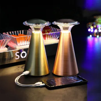 Thrisdar Palieskite Jutiklio Įkraunamas LED Juosta Stalo Lempa Kūrybos Grybų Naktį šviesa Viešbučio Restoraną Kavinė Pritemdomi Lentelė Šviesos