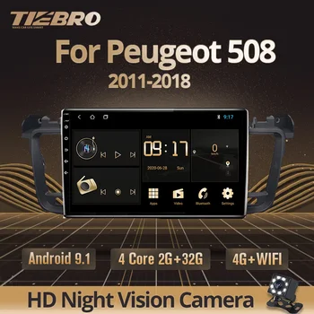 TIEBRO 2DIN Android 9.0 Automobilio Radijo, GPS Multimedijos Grotuvo Peugeot 508 2011 2012 2013 2018 Navigacija, 2 Din DVD Nr.