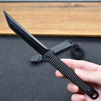 Tiesus peilis 4008 fiksuotu 8Cr13MoV nailono rankena lauko medžioklės kovoti su EDC peiliai, išgyvenimo kišenėje kempingas EDC naudingumas įrankis
