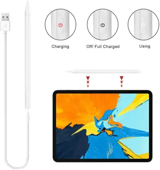 Tilt Slėgio Stylus Pen for Apple iPad Pieštuku iPad 4 Oro 10.9 Pro 11 12.9 2019 2020 10.2 7 8 Kartai Palmių Atmetimo