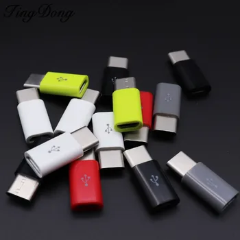 TingDong 50Pcs USB 3.1 USB-C C Tipo Male Micro USB Moterų Adapteris Keitiklis