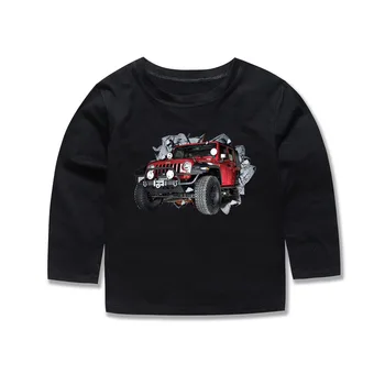 TINOLULING Berniukų, Mergaičių 3D Sunkvežimis T-shirt Vaikai Automobiliai Marškinėliai Vaikams Visiškai Rankovėmis Viršūnes Kūdikių Trišakiai, Skirtas 2-14 Metų