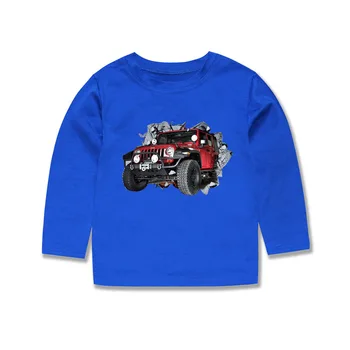 TINOLULING Berniukų, Mergaičių 3D Sunkvežimis T-shirt Vaikai Automobiliai Marškinėliai Vaikams Visiškai Rankovėmis Viršūnes Kūdikių Trišakiai, Skirtas 2-14 Metų