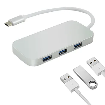 Tipas-C Hub 5 In 1 USB USB-C, 3-Port USB 3.0 + SD/TF Kortelių Skaitytuvas C Tipo Pasirinktinio įvedimo Adapteris, Splitter Nešiojamas Darbalaukio Sąsiuvinis