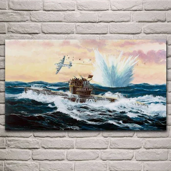 Tipas vii c 41 povandeninis laivas kriegsmarine jūros mūšį kambarį apdaila namo sienos meno dekoro medžio rėmo audinio plakatas KH824