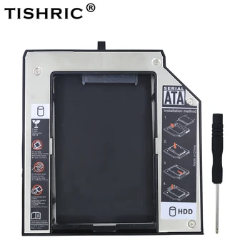 TISHRIC Aliuminio HDD Caddy 12,7 mm SATA 3.0 2.5