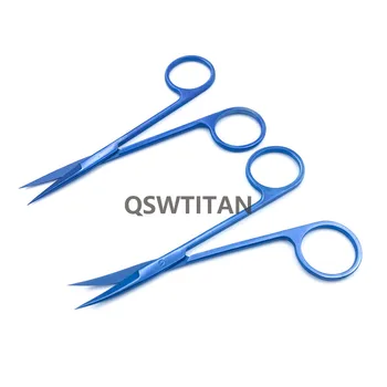 Titano 11,5 CM Tiesus/Kreivų Akių chirurgija, siuvimo žirklės sumažinti audinių žirklės 40mm patarimai