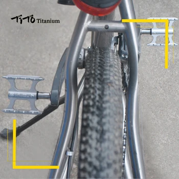 TiTo mini titano lydinio ašis koja dviračių pedalus dviračių pedalus kojos lauko sporto MTB kelių dviratį dviračiu dviračių titano pedalas