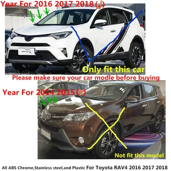 Toyota RAV4 2016 2017 2018 ABS Chromo Apdaila Stick išoriniai galinio vaizdo Šoninių Stiklo, Veidrodis, Cokolio Apdaila Liejimo Garnyras 2vnt