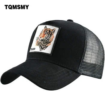 TQMSMY Didmeninė Tigras Beisbolo kepuraitę Snapback Skrybėlę Medvilnės Dangtelis Hip-Hop Įrengtas Trucker Bžūp Kepurės Vyrams, Moterims Vasaros Bžūp TMDHLH