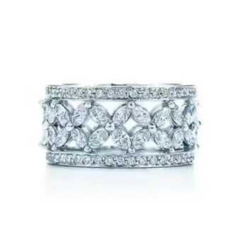TR528 žiedas moterims 925 sidabro dizainas, meilės, Vestuvių, Sužadėtuvių Papuošalai