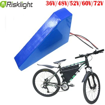 Trikampis E dviratis Įkraunamas bateria 48V 60V 72V 20AH 30AH 18650 Elektrinis dviratis Ličio Baterija už 1000w 2000w 3000w