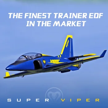 TRS 70mm Ducted Fan EPF Super Viper Jet Treneris Mėlyna 6S 6CH su Užsidaro Sklendės EPO PNP RC Lėktuvo Modelio Lėktuvas Orlaivių Avion