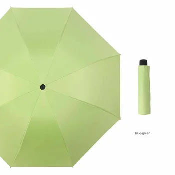 Trys sulankstomas skėtis vidutinio dydžio saulės ir lietaus dvejopo naudojimo skėtis nuo saulės anti-ultravioletinių moterų skėtis stiprus skėtis