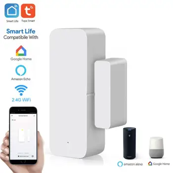 Tuya Smart Home WIFI Durų / Langų Jutiklis App Pranešimą, Įspėjimai, Signalizacijos Saugumo Jutiklis Paramos Alexa 