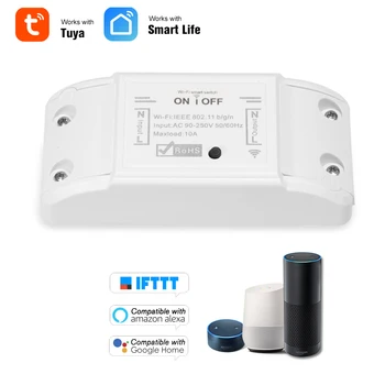 Tuya Wifi Smart Switch Laikmatis Belaidžio Nuotolinio Valdymo Jungiklis Universalus Protingo Namo Automatizavimo Moduliu, Alexa, Google Namuose
