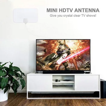TV Antenos Mini Kambarinė Antena HD Skaitmeninis HDTV TV Antenos 50 Mylių nuotoliu Su 720P 1080i 1080p ATSC Dropshipping Naujas